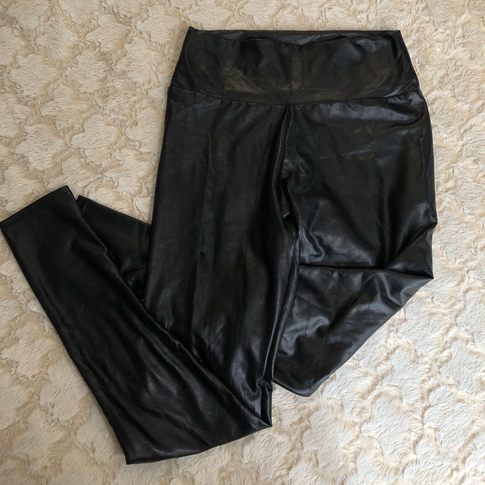 Black Faux Leather Leggings